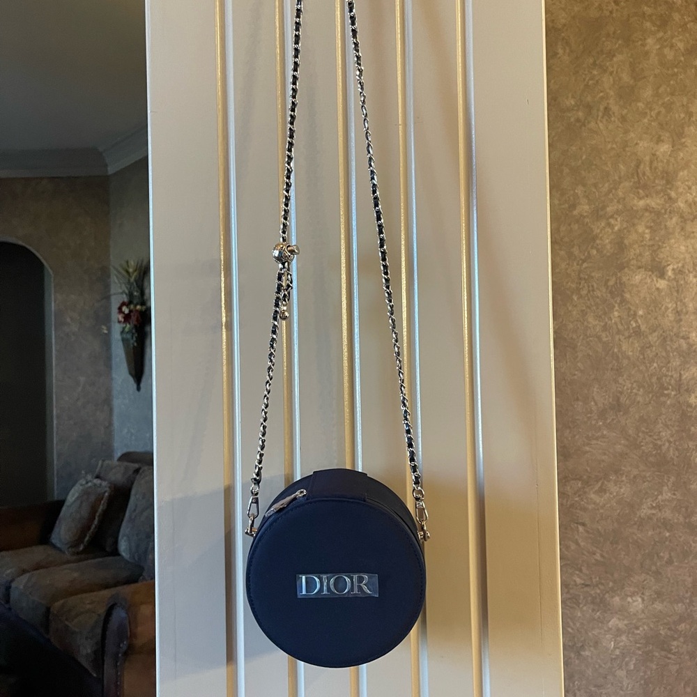 Dior Elegant Navy Blue Round Crossbody Bag